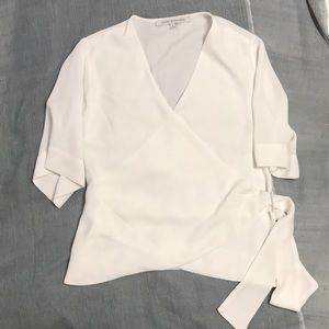 White wrap top